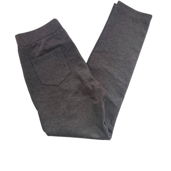 Unbranded Boutique Pull On Legging Pants Seaming Detail Polyester Spandex Grey - Picture 6 of 7